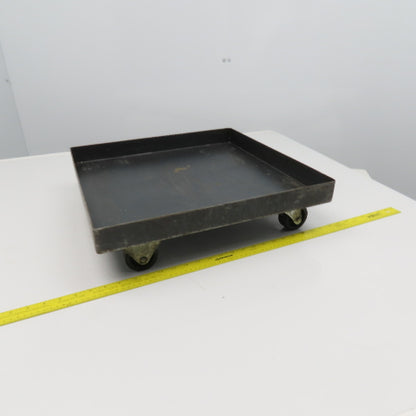 19" x 19" Square Mobile Tote Drum Cart Dolly 5-1/4" Tall