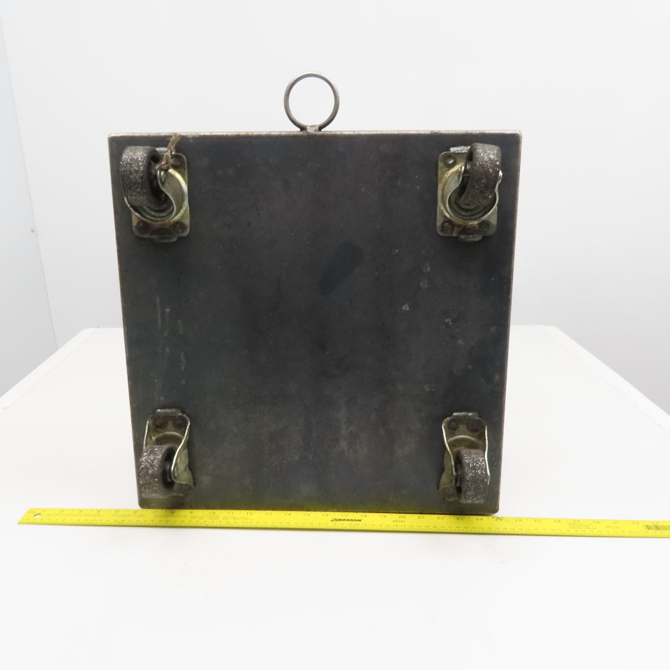 19" x 19" Square Mobile Tote Drum Cart Dolly 5-1/4" Tall