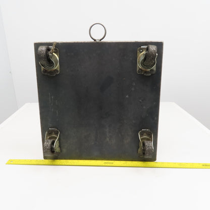 19" x 19" Square Mobile Tote Drum Cart Dolly 5-1/4" Tall