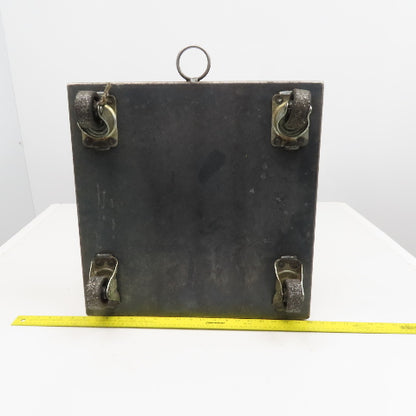 19" x 19" Square Mobile Tote Drum Cart Dolly 5-1/4" Tall