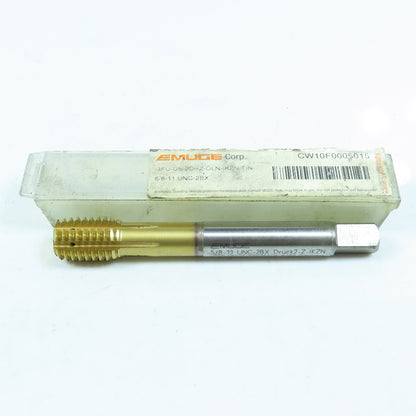Emuge CW10F0005015 5/8"-11 Thread Forming Roll Tap 6 Groove TiN Coolant Fed