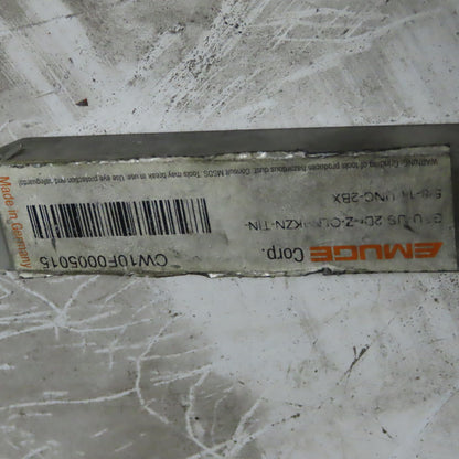 Emuge CW10F0005015 5/8"-11 Thread Forming Roll Tap 6 Groove TiN Coolant Fed
