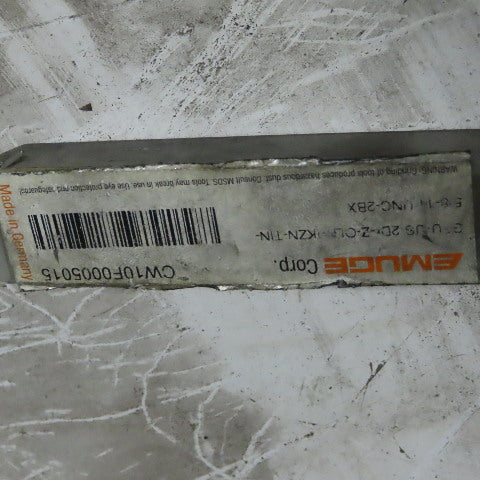 Emuge CW10F0005015 5/8"-11 Thread Forming Roll Tap 6 Groove TiN Coolant Fed