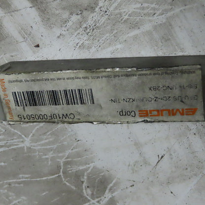 Emuge CW10F0005015 5/8"-11 Thread Forming Roll Tap 6 Groove TiN Coolant Fed