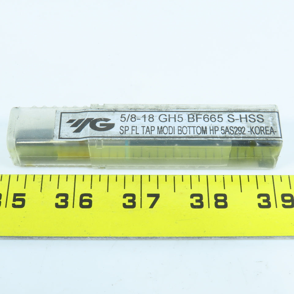 YG-1 5/8"-18 Spiral Flute Bottoming Tap 4F GH5 S-HSS