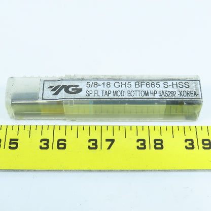 YG-1 5/8"-18 Spiral Flute Bottoming Tap 4F GH5 S-HSS