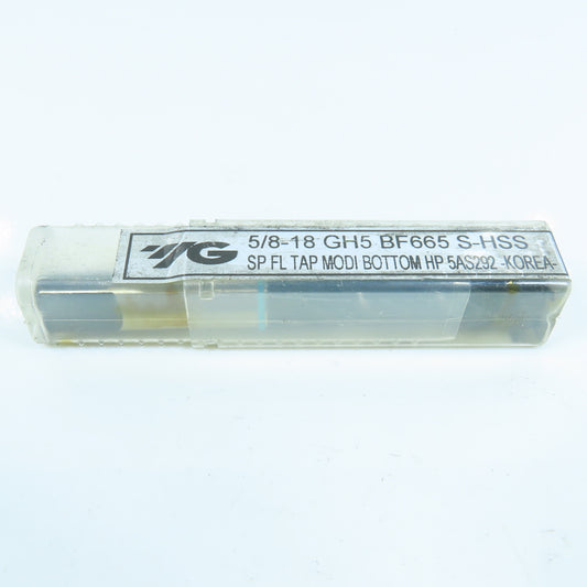 YG-1 5/8"-18 Spiral Flute Bottoming Tap 4F GH5 S-HSS