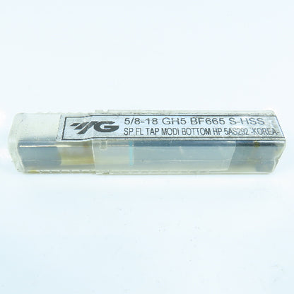 YG-1 5/8"-18 Spiral Flute Bottoming Tap 4F GH5 S-HSS