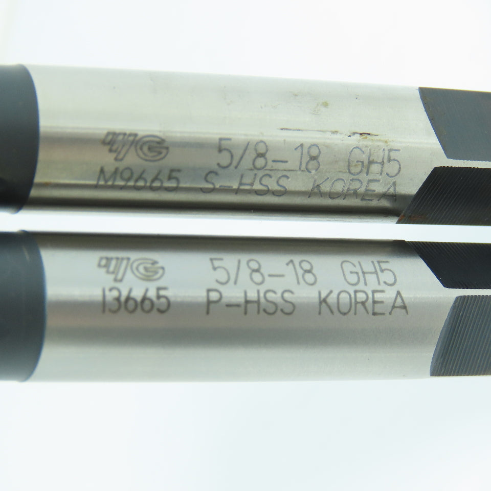 YG-1 I3665 & M9665 5/8"-18 Straight Flute Plug Tap 3F GH5 Lot of 3