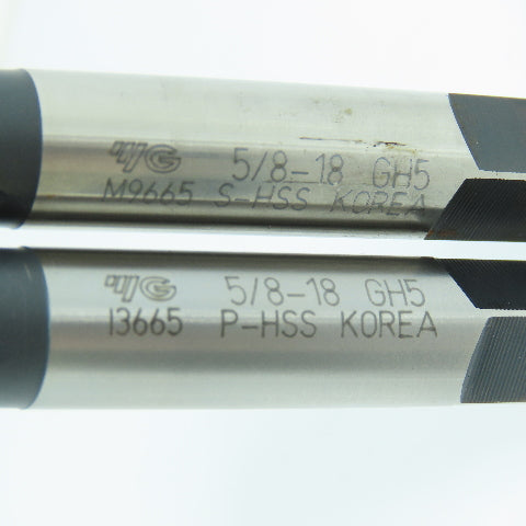 YG-1 I3665 & M9665 5/8"-18 Straight Flute Plug Tap 3F GH5 Lot of 3