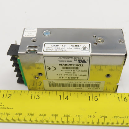 TDK-Lambda LS25-12 Power Supply 100-240VAC 12VDC Output