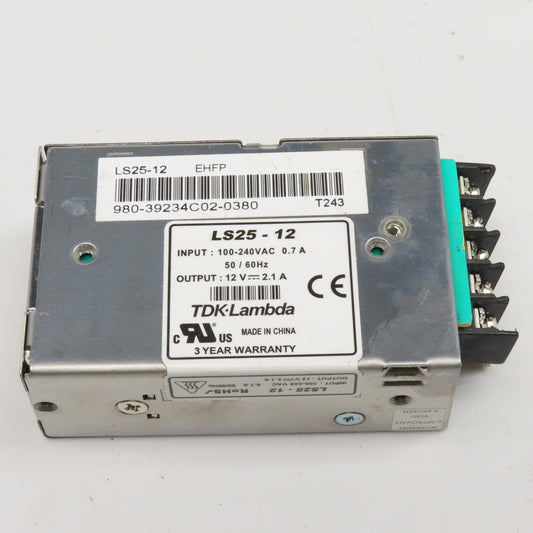 TDK-Lambda LS25-12 Power Supply 100-240VAC 12VDC Output