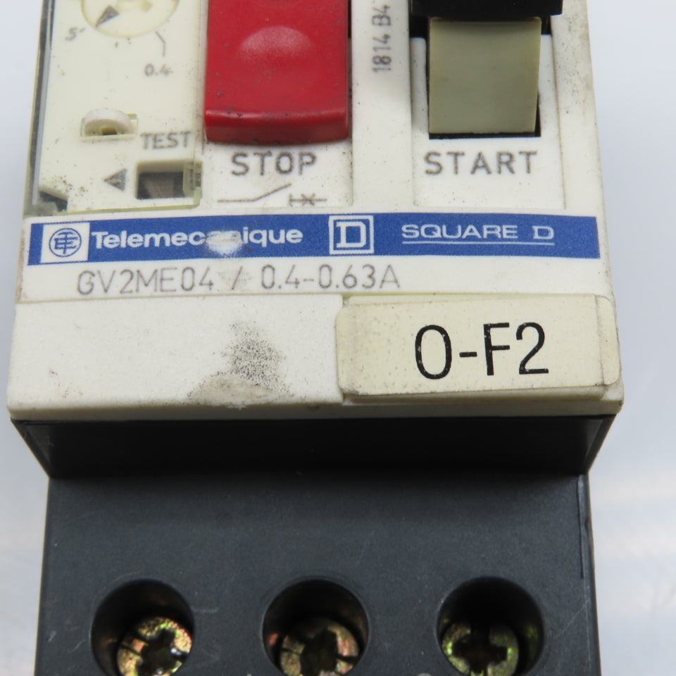 Telemecanique GV2ME04/0.4-0.63A Manual Motor Starter 0.4-0.63A Overload