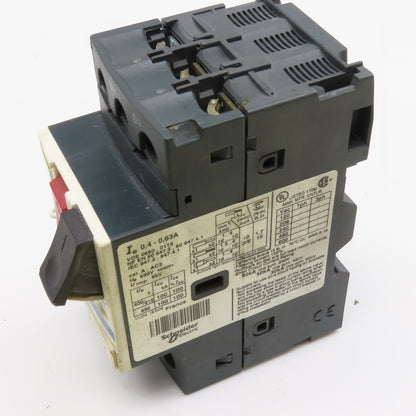 Telemecanique GV2ME04/0.4-0.63A Manual Motor Starter 0.4-0.63A Overload