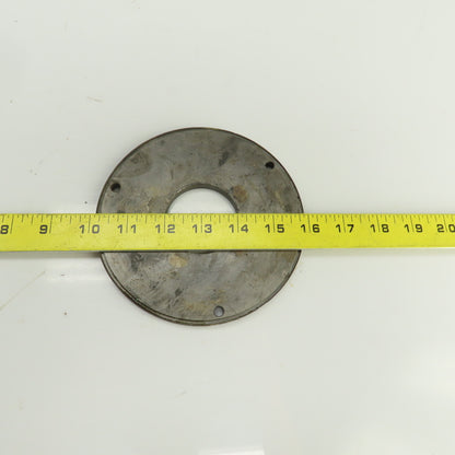 5-3/4" OD Steel Washer 5/16" Thick 2" Center Hole 1/4" Bolt Holes