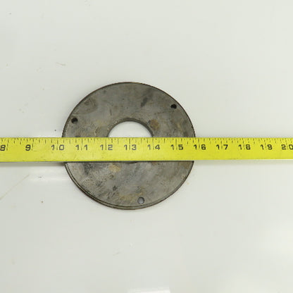 5-3/4" OD Steel Washer 5/16" Thick 2" Center Hole 1/4" Bolt Holes