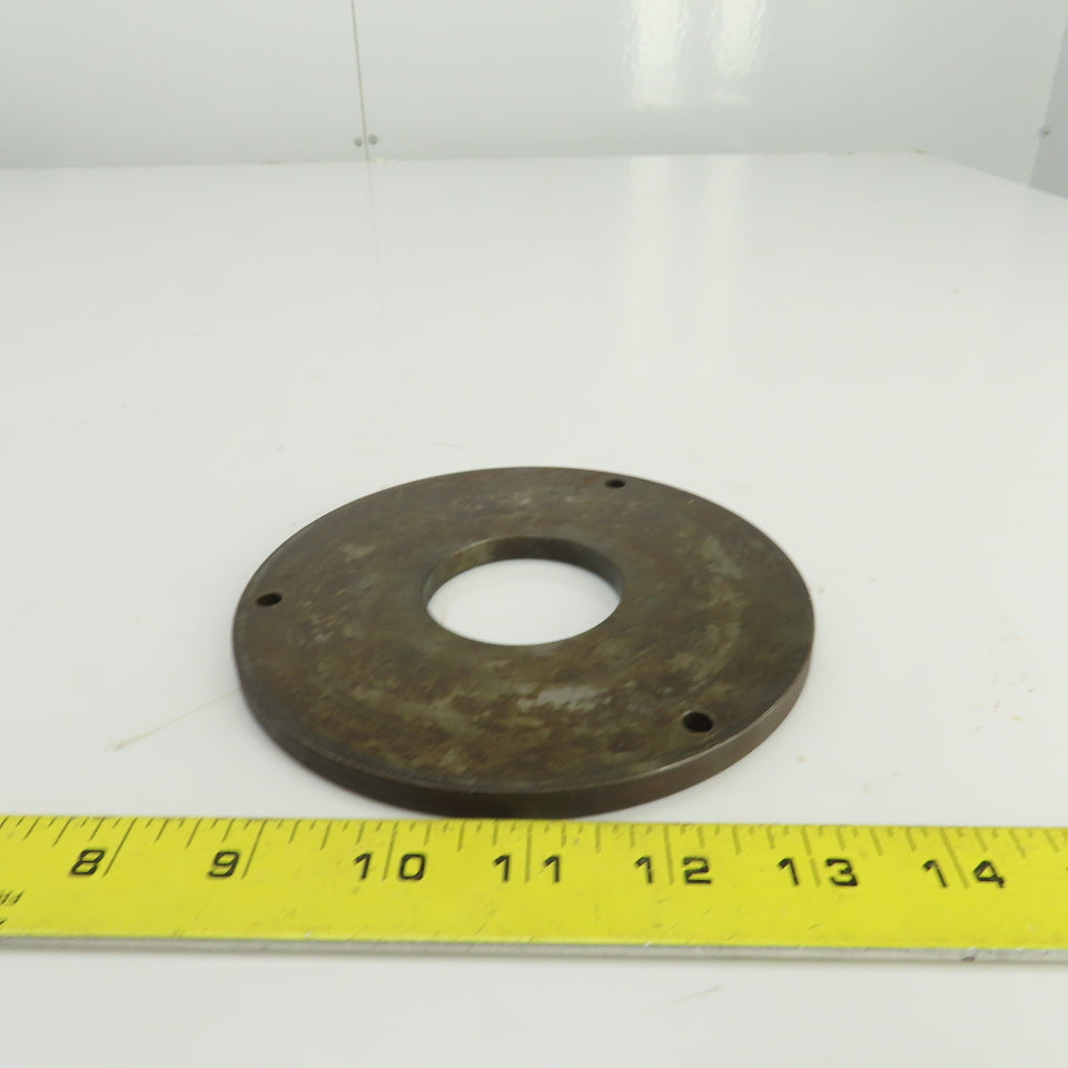 5-3/4" OD Steel Washer 5/16" Thick 2" Center Hole 1/4" Bolt Holes