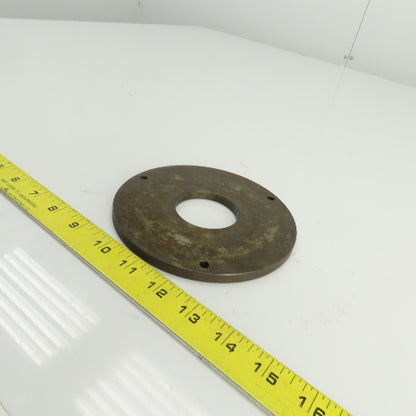 5-3/4" OD Steel Washer 5/16" Thick 2" Center Hole 1/4" Bolt Holes