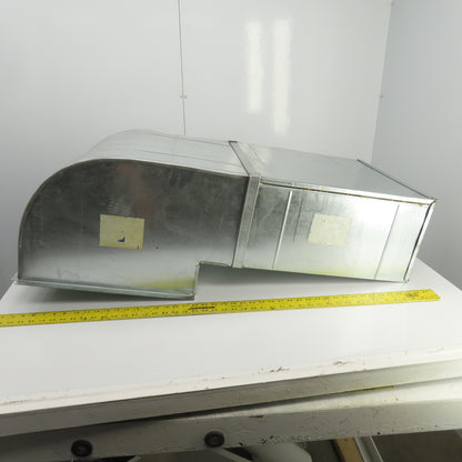 Orland DL #702 20" x 10" 24 Gauge Galvanized Air Duct 42" OAL W/90° Elbow 41"OAL