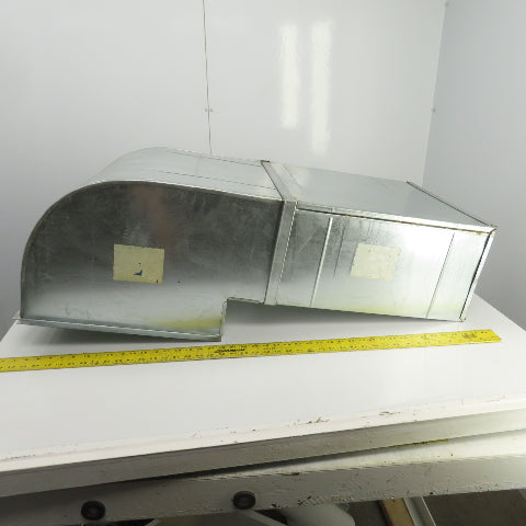 Orland DL #702 20" x 10" 24 Gauge Galvanized Air Duct 42" OAL W/90° Elbow 41"OAL