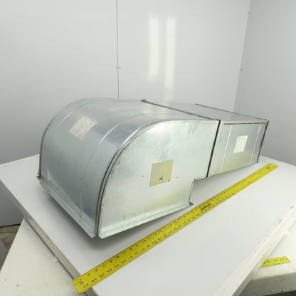 Orland DL #702 20" x 10" 24 Gauge Galvanized Air Duct 42" OAL W/90° Elbow 41"OAL