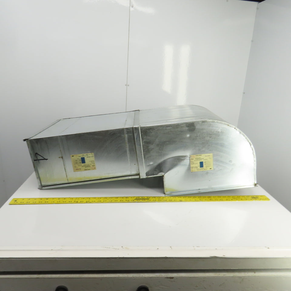 Orland DL #702 20" x 10" 24 Gauge Galvanized Air Duct 42" OAL W/90° Elbow 41"OAL