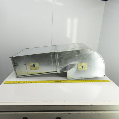 Orland DL #702 20" x 10" 24 Gauge Galvanized Air Duct 42" OAL W/90° Elbow 41"OAL