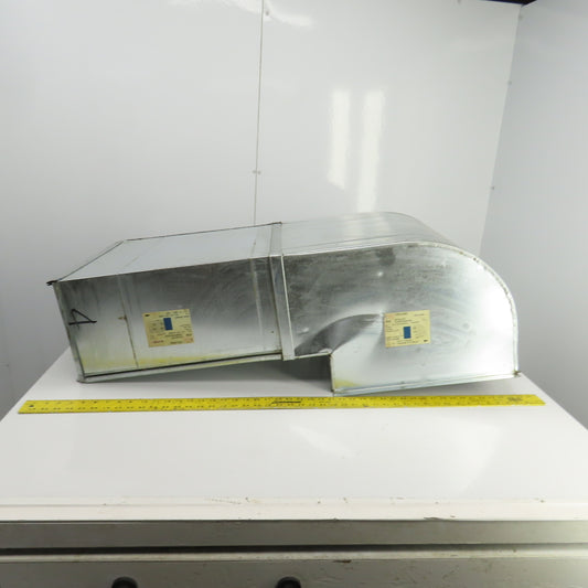 Orland DL #702 20" x 10" 24 Gauge Galvanized Air Duct 42" OAL W/90° Elbow 41"OAL