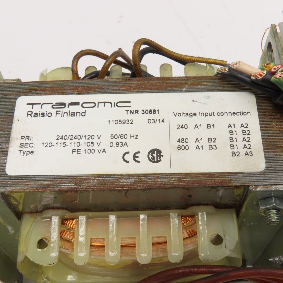 Trafomic 240/240/120V Pri 120-115/110-105VSec. Transformer PE 100VA