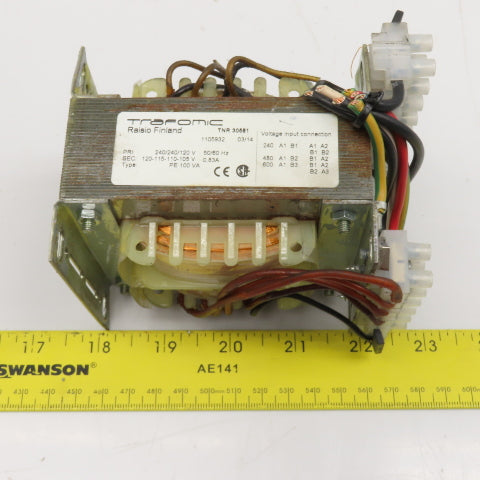 Trafomic 240/240/120V Pri 120-115/110-105VSec. Transformer PE 100VA