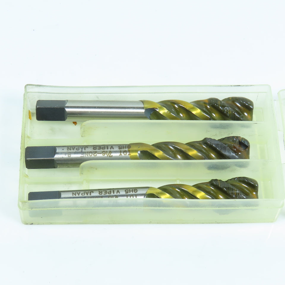 Viper 7/16"-20 NF Spiral Flute Plug Tap 3F Lot of 3