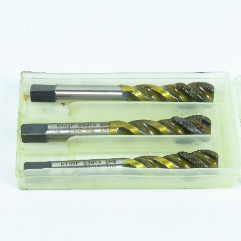 Viper 7/16"-20 NF Spiral Flute Plug Tap 3F Lot of 3