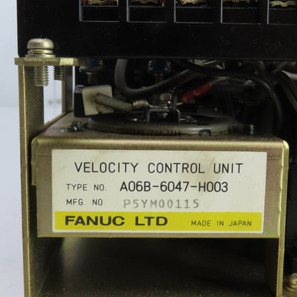 Fanuc A20B-0009-0320 A06B-6047-H003 Velocity Control Unit