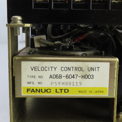 Fanuc A20B-0009-0320 A06B-6047-H003 Velocity Control Unit