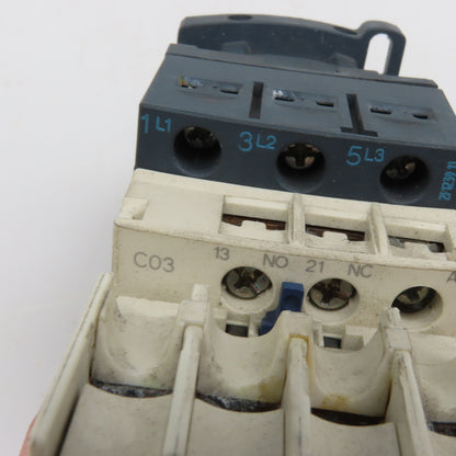 Schneider C03 LADN22 Contactor Relay W/ Aux. Block 2NC/NO 3Ph 600V 110V Coil