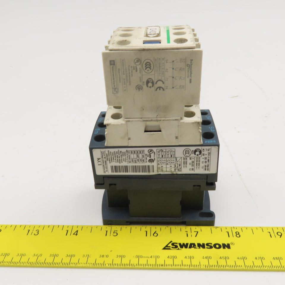 Schneider C03 LADN22 Contactor Relay W/ Aux. Block 2NC/NO 3Ph 600V 110V Coil