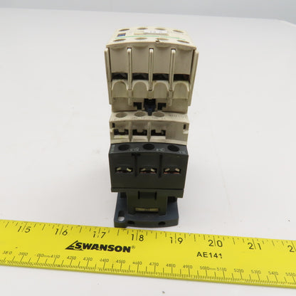 Schneider LC1 D18 LADN22 Contactor Relay W/ Aux. Block 2NC/NO 3Ph 600V 120V Coil