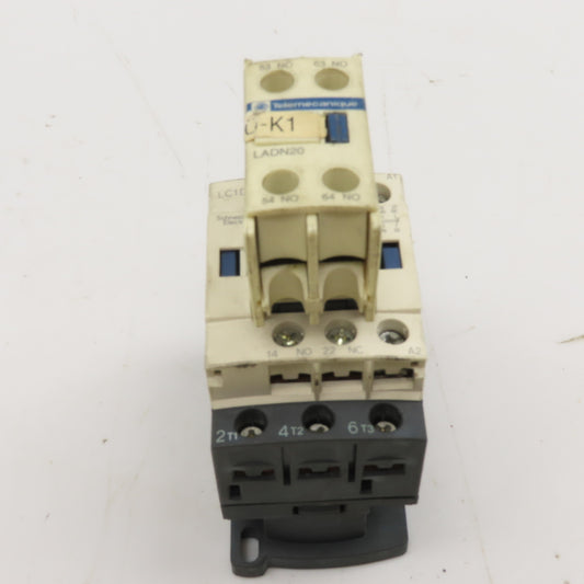 Schneider LC1D12 LADN20 Motor Contactor 690V 25A 10Hp MAX 110V Coil
