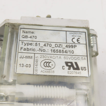 Kone Cranes QB-470 51_470_DZI_499P Limit Switch 230VAC 60VDC