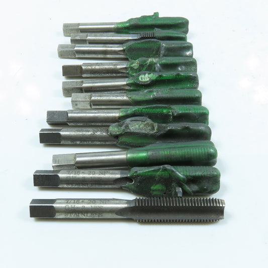 7/16"-20 Straight Flute Plug Tap 3F Lot of 11