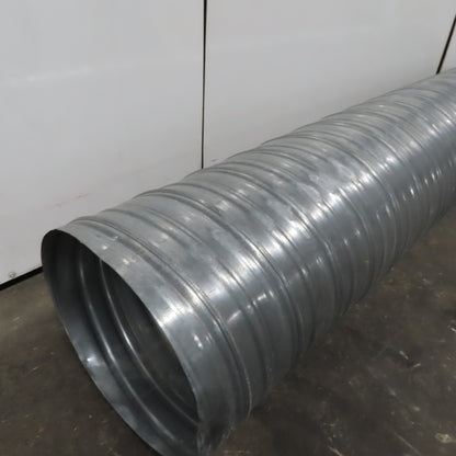 Softite 16" Spiral Lock Seam Duct Galvanized 26 Gage Corrugated Groove 9'6"