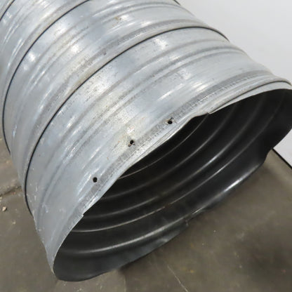 Softite 16" Spiral Lock Seam Duct Galvanized 26 Gage Corrugated Groove 9'6"