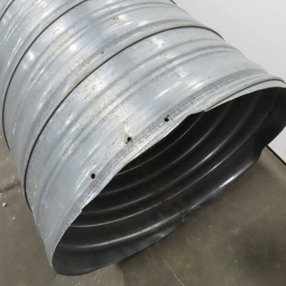 Softite 16" Spiral Lock Seam Duct Galvanized 26 Gage Corrugated Groove 9'6"