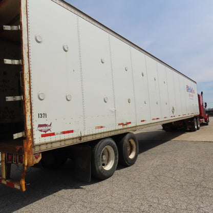 Wabash 1998 53' Tandem Axle Semi Trailer Van Storage 101"Wx110" Tall Needs Door