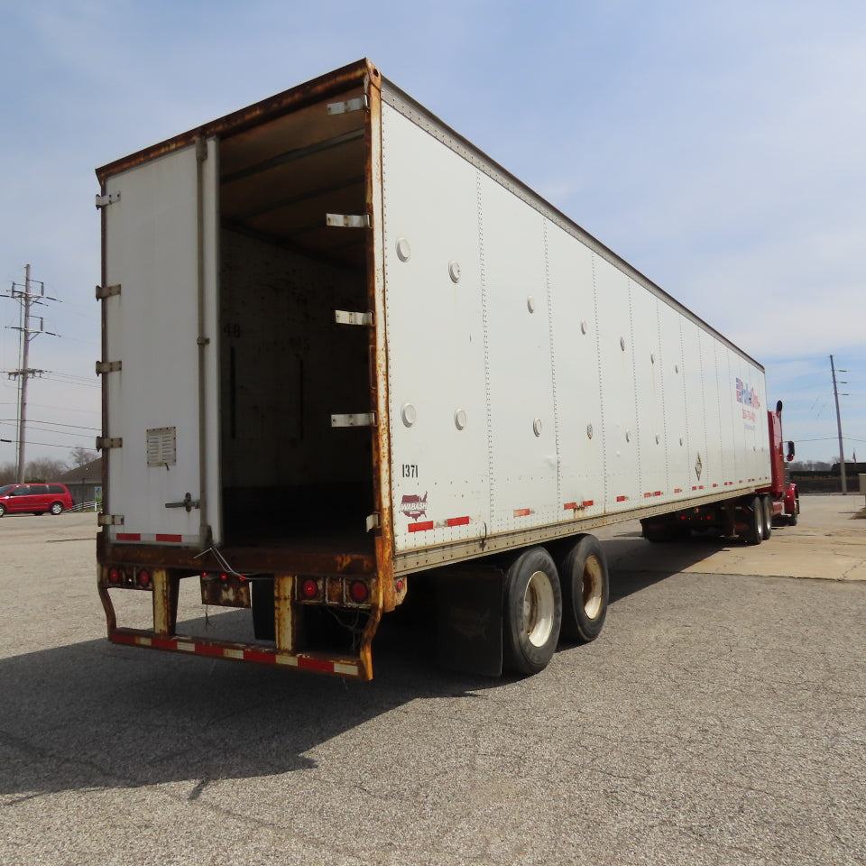 Wabash 1998 53' Tandem Axle Semi Trailer Van Storage 101"Wx110" Tall Needs Door