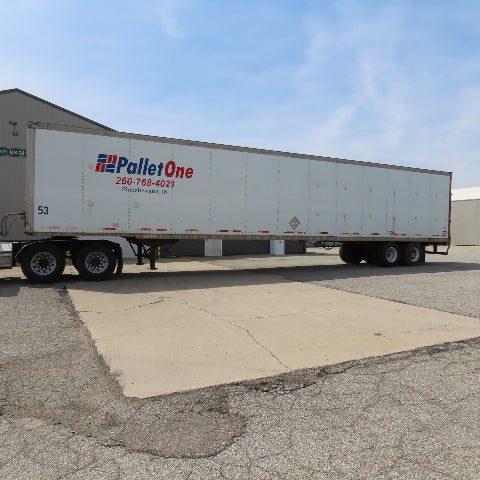 Wabash 1998 53' Tandem Axle Semi Trailer Van Storage 101"Wx110" Tall Needs Door