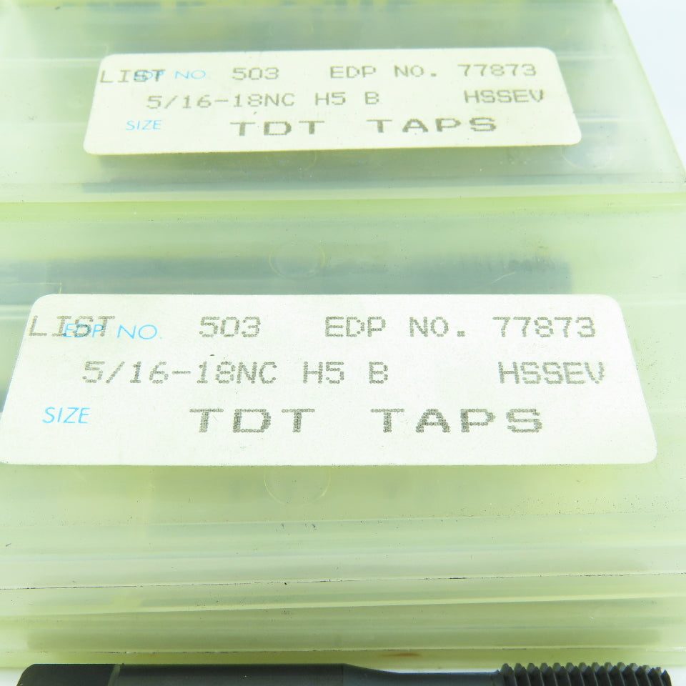 TDT 77873 5/16"-18 Thread Forming Roll Tap Bottoming Style 3 Groove Lot of 12