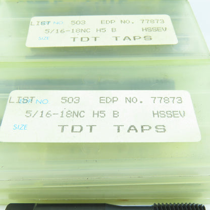 TDT 77873 5/16"-18 Thread Forming Roll Tap Bottoming Style 3 Groove Lot of 12
