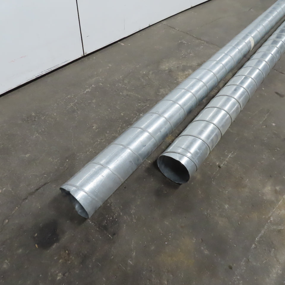 6" Spiral Lock Seam Spiral Duct Galvanized 9' And 7' Length 26 Gauge Lot Of 2
