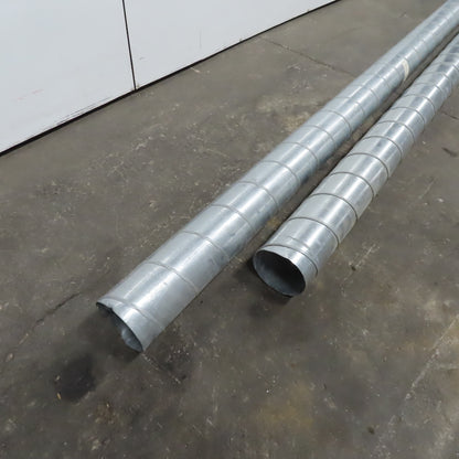 6" Spiral Lock Seam Spiral Duct Galvanized 9' And 7' Length 26 Gauge Lot Of 2